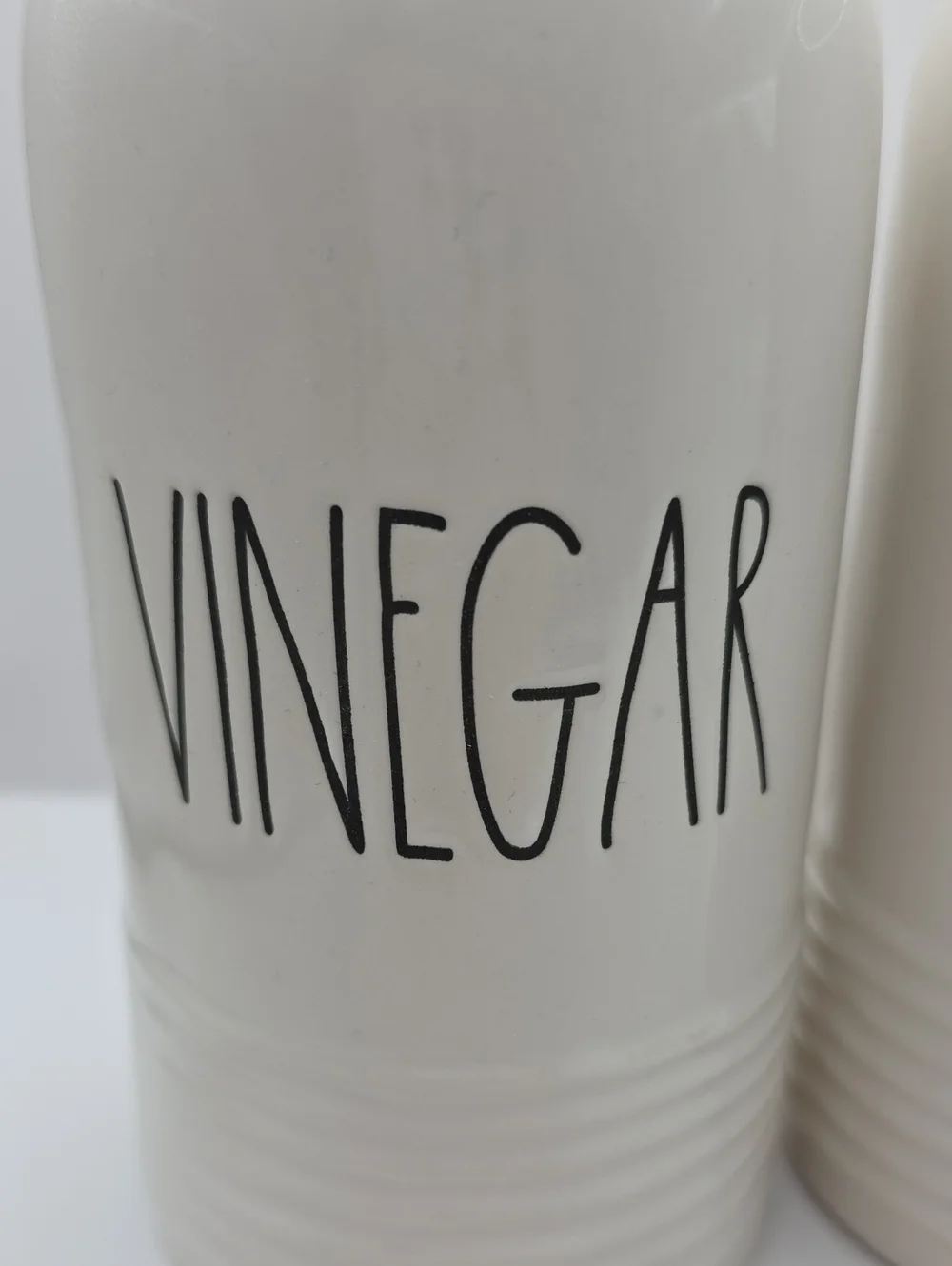 Rae Dunn White OIL & VINEGAR Dispenser Set Magenta Artisan BOUTIQUE Ceramic